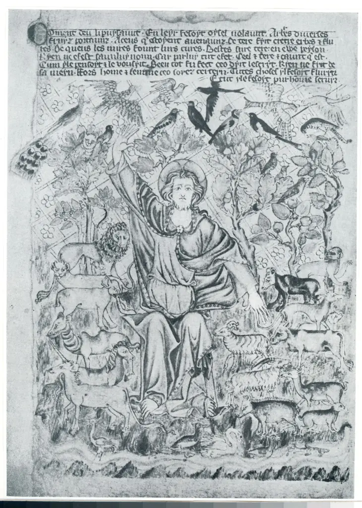 Anonimo , Anonimo - sec. XIV - Londra, British Library, Additional MS 47682, Holkham Bible Picture Book, f. 2v , fronte