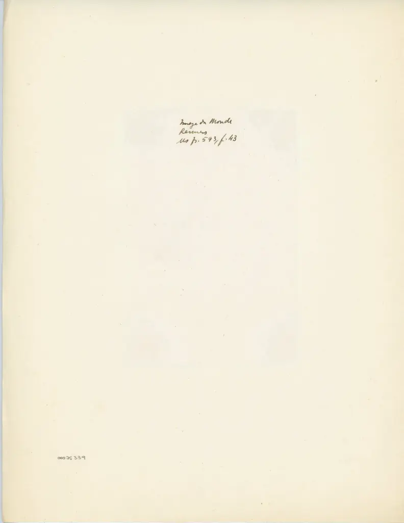 Anonimo , Image du monde - Rennes - ms fr. 593, f. 43 , retro