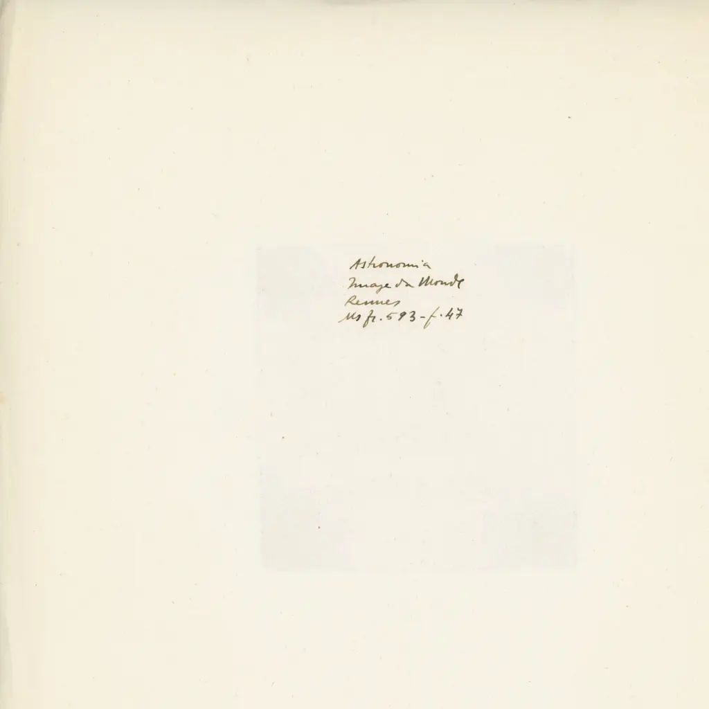 Anonimo , Astronomia - Image du monde - Rennes - Ms fr. 593 - f. 47 , retro