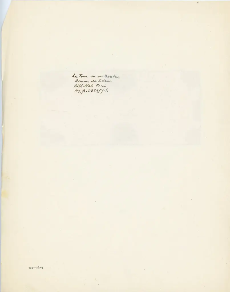 Anonimo , La Tour du roi Boctus - Roman de Sidrac - Bibl. Nat. Paris - Ms. fr. 24395 f. 1. , retro