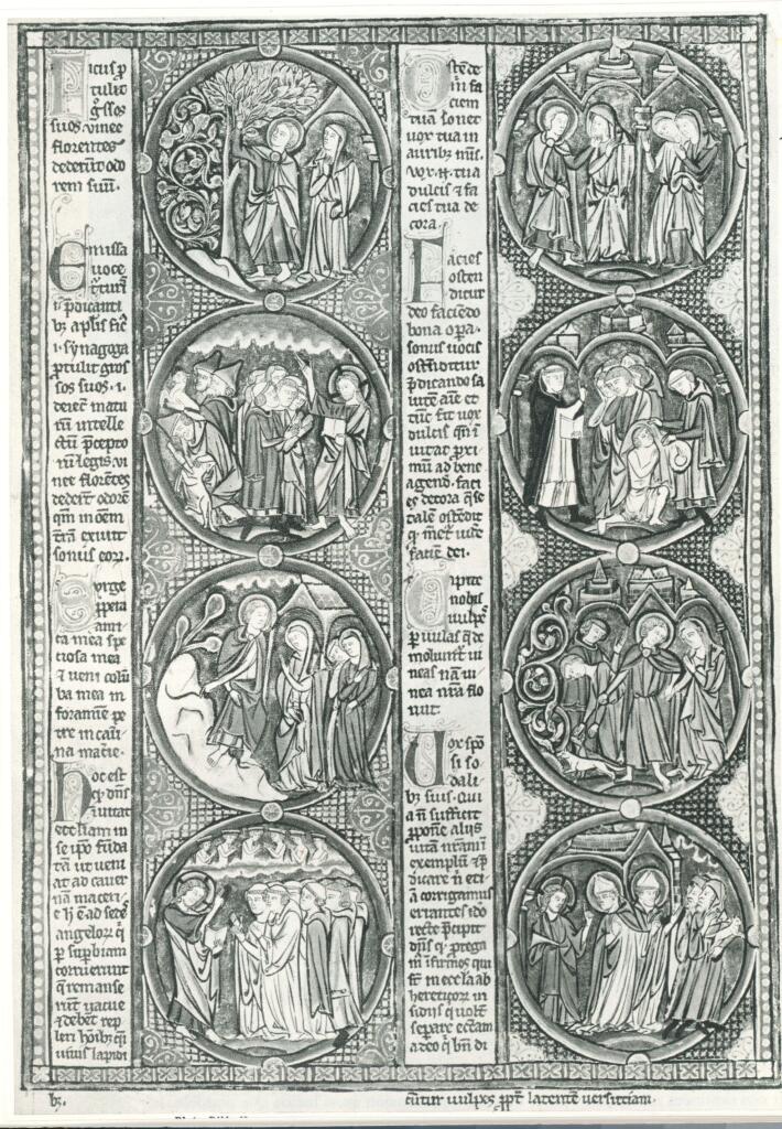 Anonimo , Bible moralisée du XIIIe siècle. Explication du Cantique des Cantiques. (Bibl. Nat.). , fronte