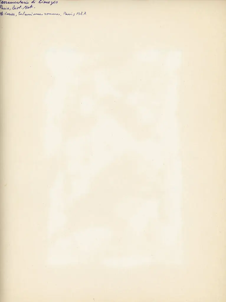 Anonimo , Sacramentario di Limoges - Paris, Bibl. Nat. , retro