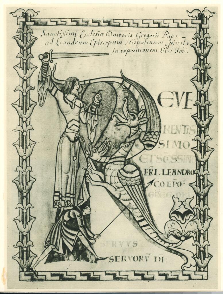 Anonimo , Titre des "Commentaires de saint Grégoire Le Grand sur Job" - Manuscrit exécuté à Cîteaux et terminé en 1111. - Bibliothèque de Dijon. , fronte