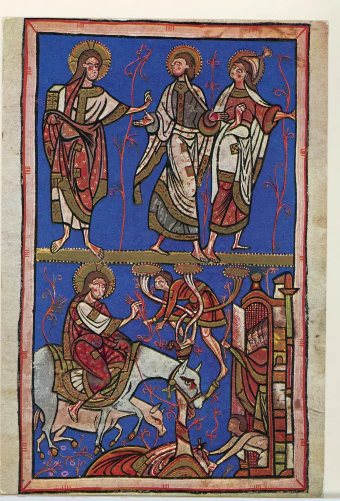 Anonimo , Paris, Bibl. Nationale, Lat. 9438, fol. 44v. - Sacramentario di Limoges, c. 1100. - , fronte