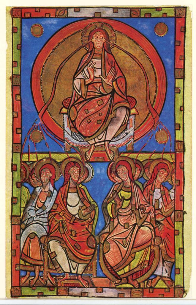 Anonimo , Sacramentaire de Limoges - (Vers 1100) Pente cote - (Bibliothèque Naationale) , fronte