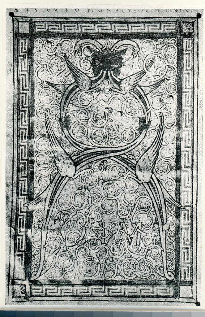 Anonimo , Frontispice du 4e volume de la Bible. - (Valenciennes Ms 4, f° 4 v°) , fronte