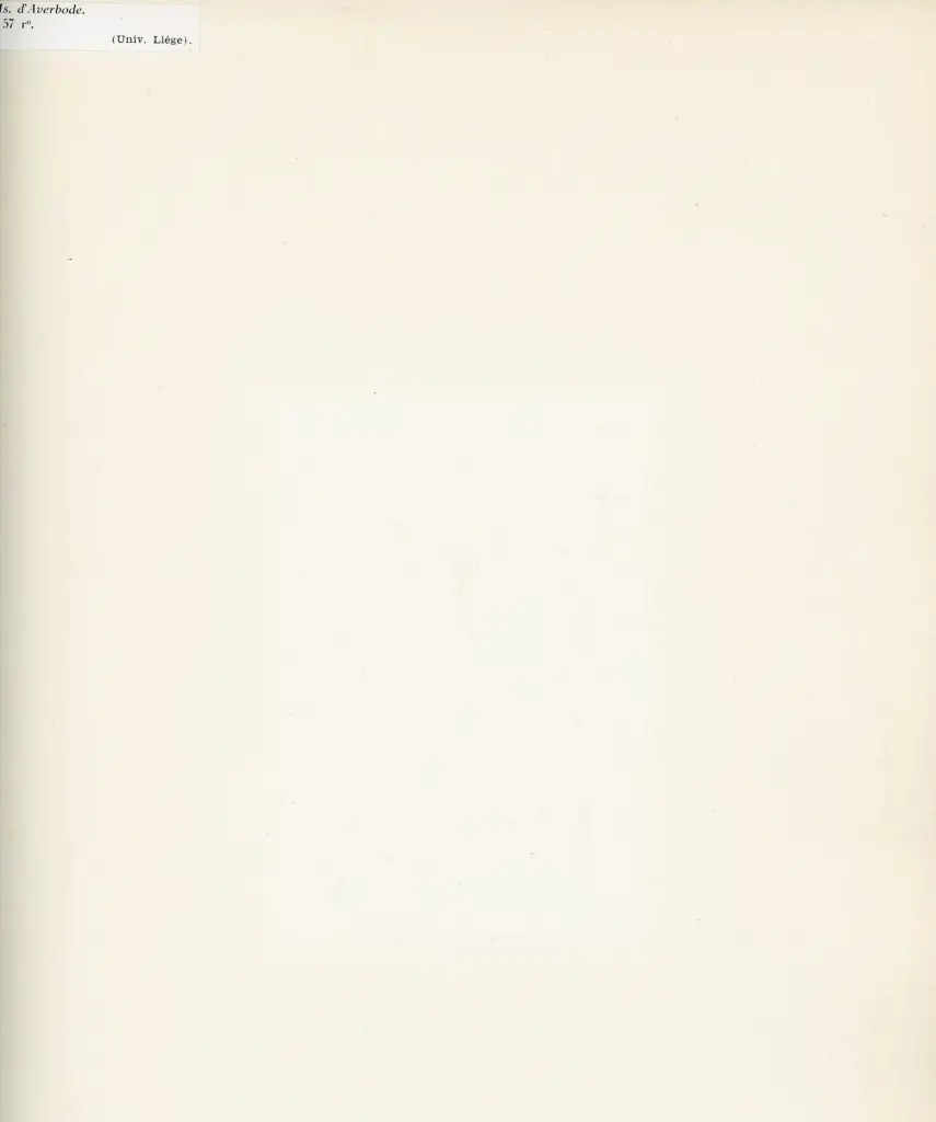 Anonimo , Ms. d'Averbode. - F&deg; 57 v&deg;. - (Univ. Li&eacute;ge). , retro