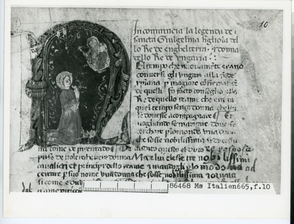 Anonimo , Anonimo - sec. XIV - Parigi, Bibliothèque nationale de France, ms. Italien 665, f. 10r , fronte