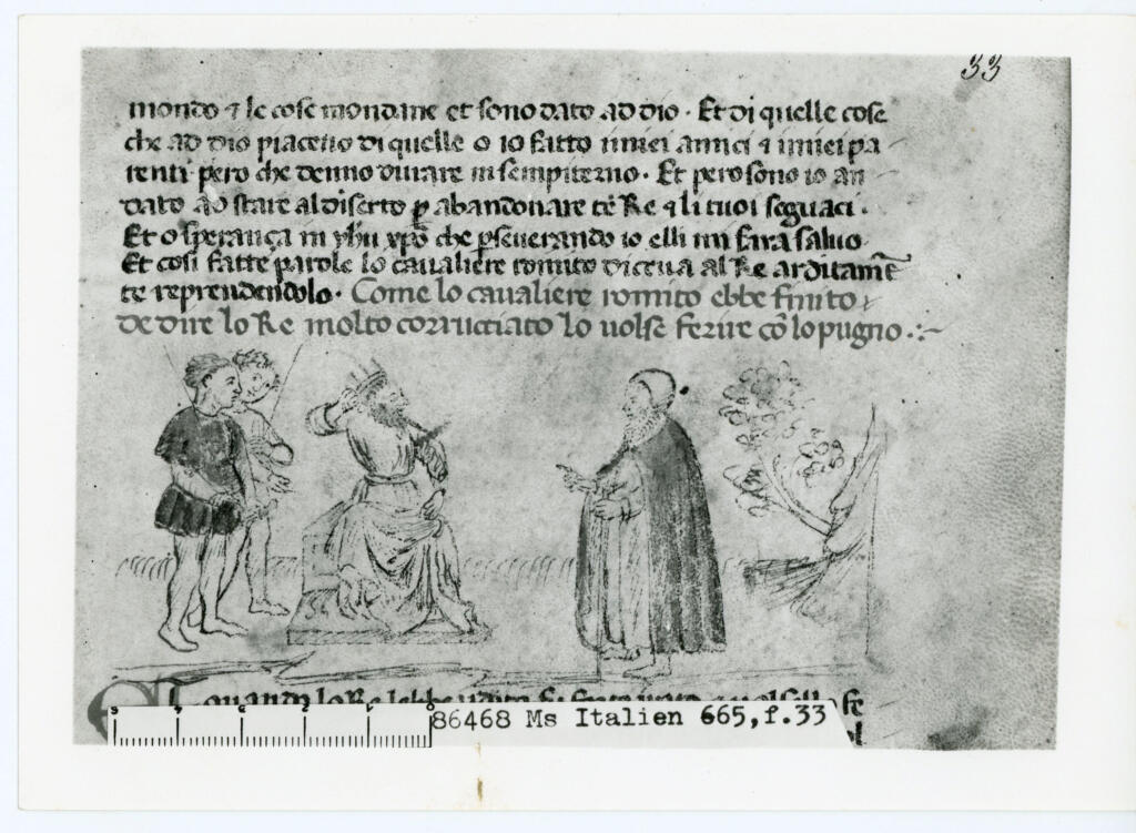 Anonimo , Anonimo - sec. XIV - Parigi, Bibliothèque nationale de France, ms. Italien 665, f. 33r , fronte
