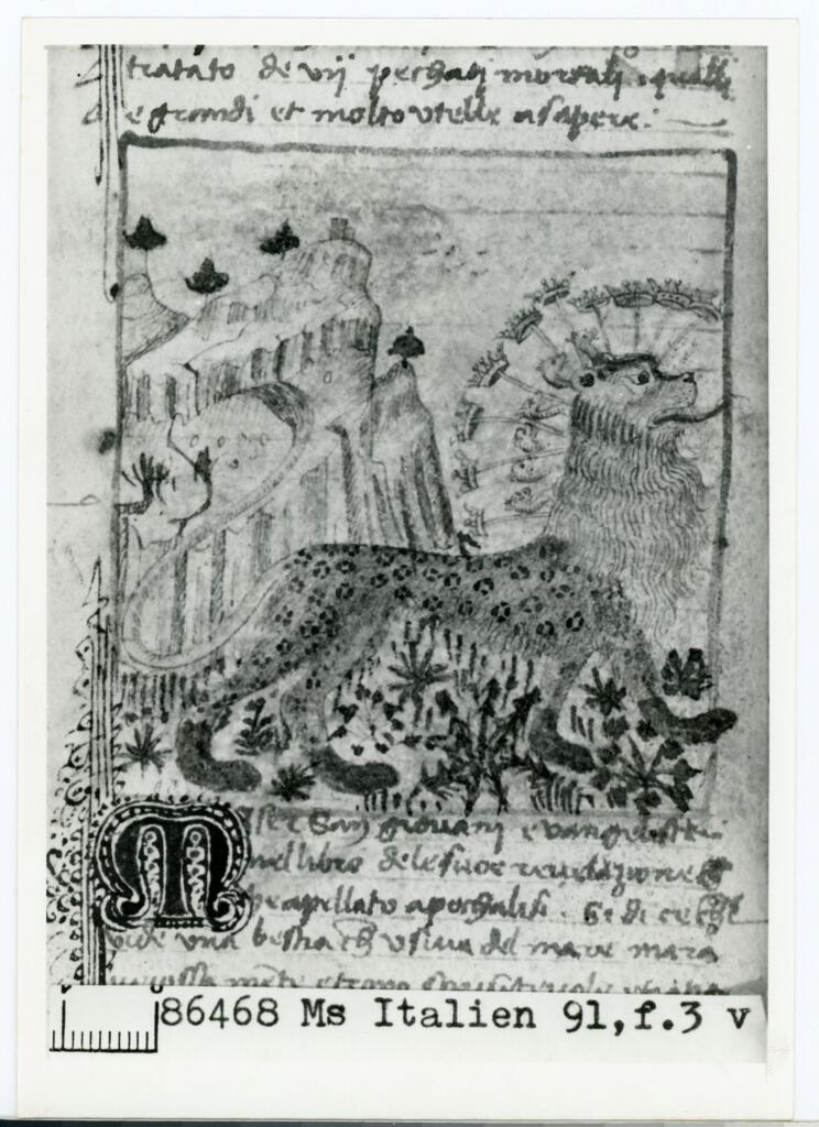 Anonimo , Anonimo - sec. XIV - Parigi, Bibliothèque nationale de France, ms. Italien 91, f. 3v , fronte