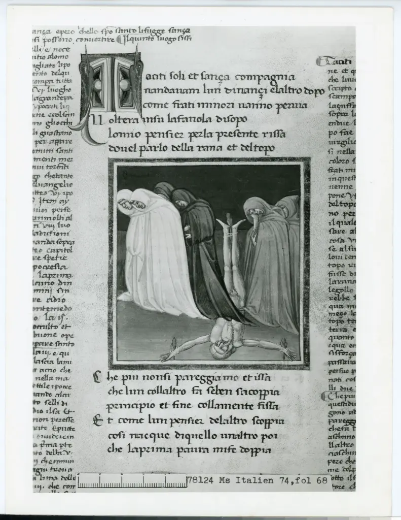 Biblioth&egrave;que nationale de France , Anonimo - sec. XV - Parigi, Biblioth&egrave;que nationale de France, ms. Italien 74, fol. 68 , fronte
