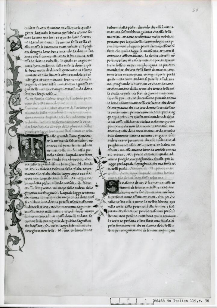 Anonimo , Anonimo - sec. XV - Parigi, Biblioteca nazionale di Francia, ms. 119, f. 36r , fronte