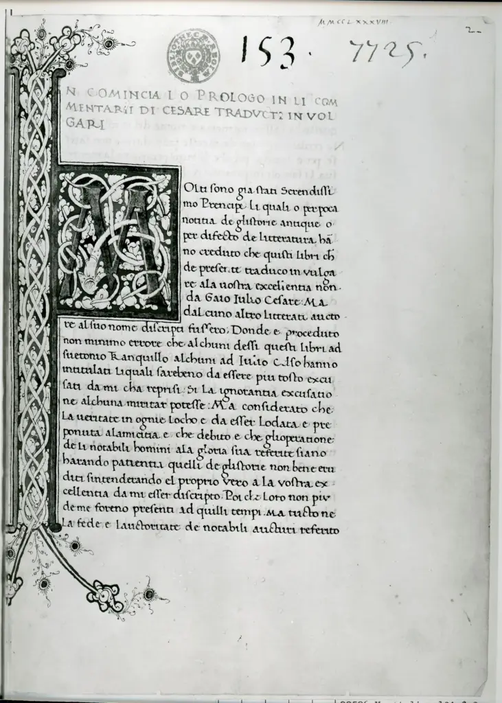 Biblioth&egrave;que nationale de France , Anonimo - sec. XV - Parigi, Biblioth&egrave;que nationale de France, ms. 124, f. 2r , fronte