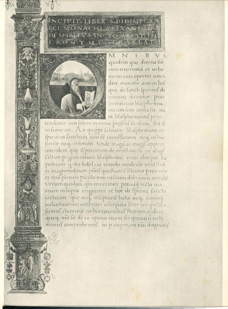 Anonimo , Didymus. ms. du XV. siècle exécuté pour Mathias Corvinus, Roi de Hongrie. , fronte