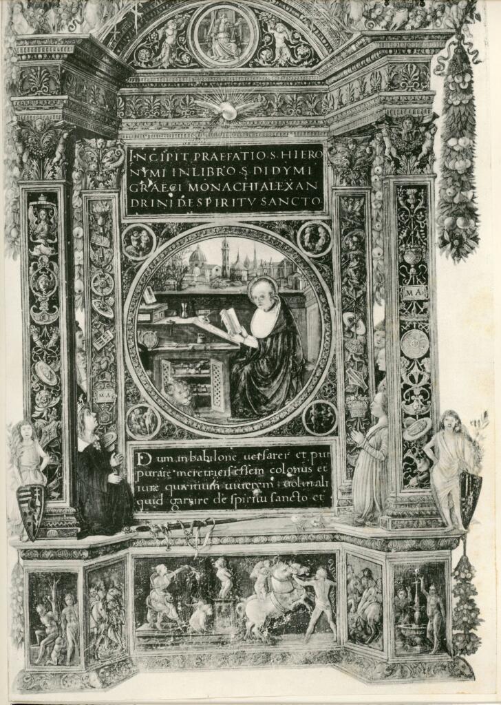 Anonimo , Didymus. ms. du XV. siècle exécuté pour Mathias Corvinus, Roi de Hongrie. , fronte