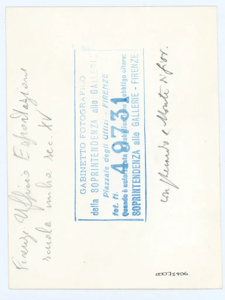 Gabinetto Fotografico della Soprintendenza Speciale per il Patrimonio Storico, Artistico ed Etnoantropologico e per il Polo Museale della citt&agrave; di Firenze , Firenze Ufficio Esportazione - scuola umbra sec. XV , retro