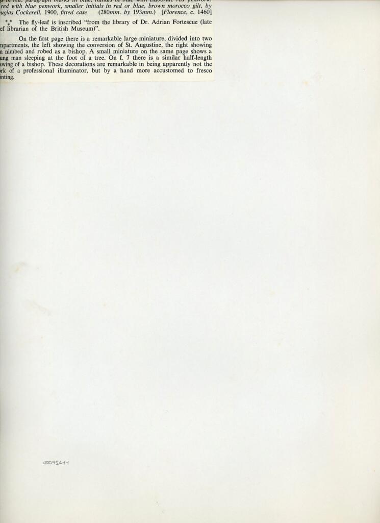 Anonimo , Anonimo fiorentino - ca. 1460 - prima pagina di un manoscritto miniato , retro