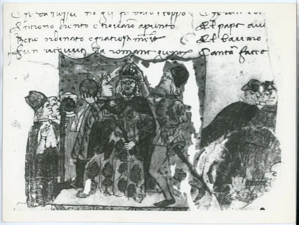 Anonimo sec. XV , Scena di incoronazione