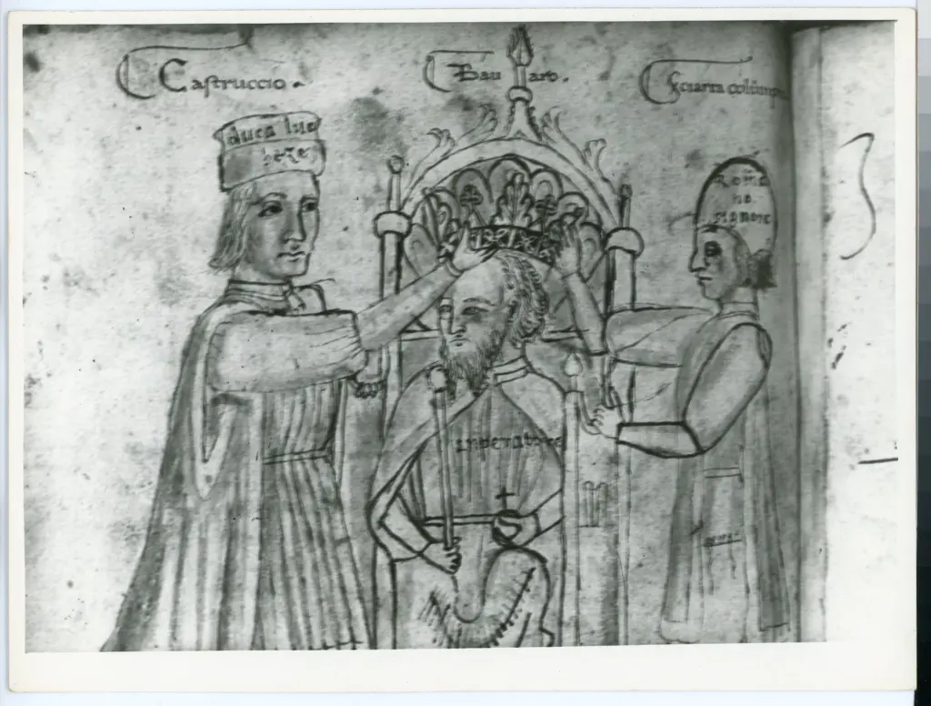 Anonimo sec. XV , Scena di incoronazione