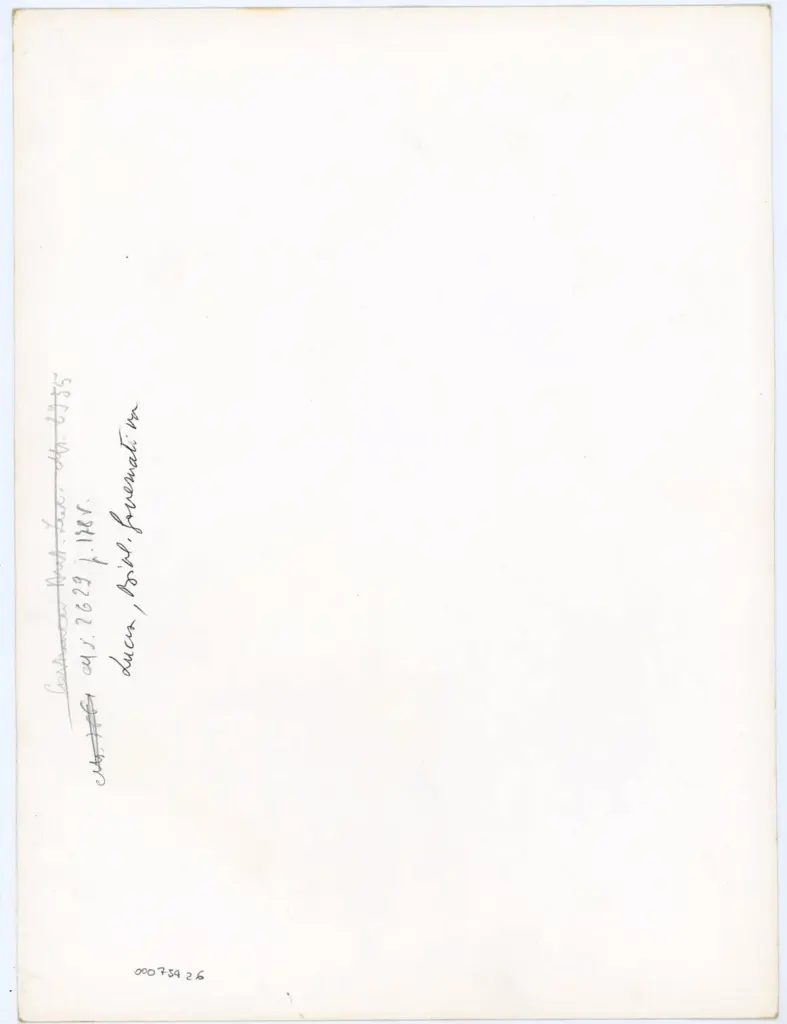 Anonimo , Anonimo - sec. XV, terzo quarto - Lucca, Biblioteca Statale, ms. 2629, f. 183v, particolare , retro