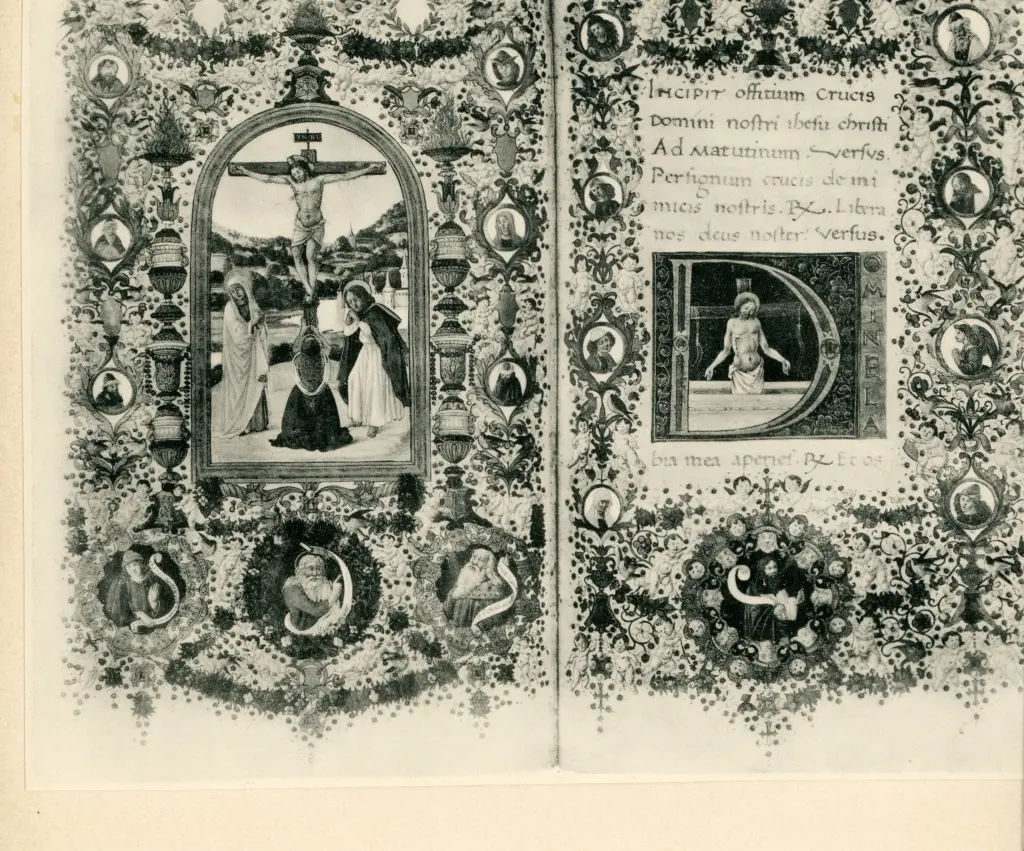 Anonimo , Francesco Rosselli - 1485 - Firenze, Biblioteca Medicea Laurenziana, ms. Ashburnham 1874, Libro d'Ore di Lorenzo de' Medici , fronte