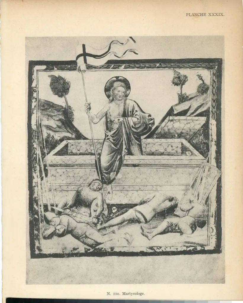 Anonimo , Maestro del Martirologio dei Battuti Neri di Ferrara - sec. XV - Venezia, Fondazione Giorgio Cini, ms. 2501/2, f. 12v , fronte