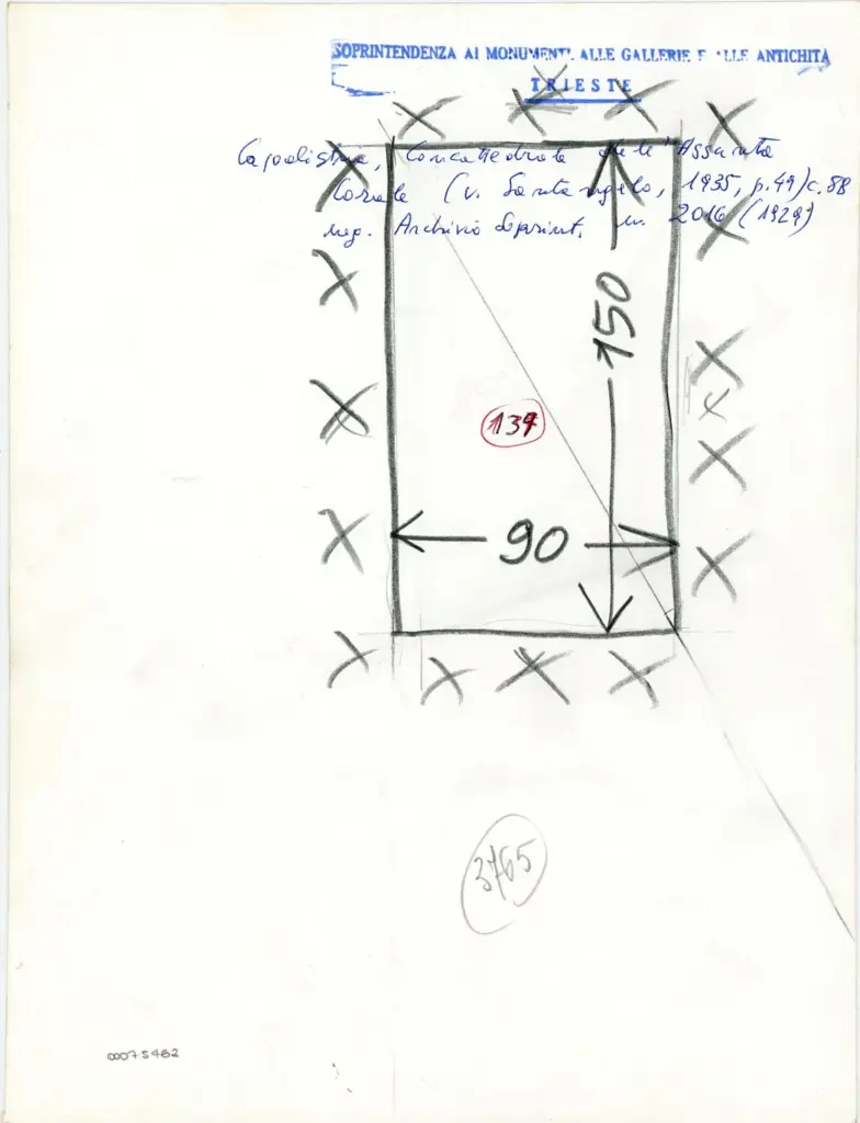 Soprintendenza ai Monumenti, alle Gallerie e alle Antichità di Trieste , Capodistria, Concattedrale dell'Assunta - Corale, c. 88 , retro