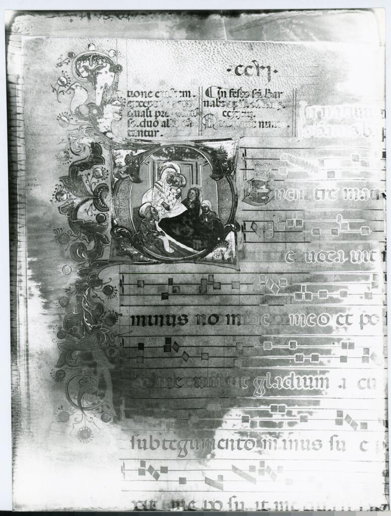 Soprintendenza ai Monumenti, alle Gallerie e alle Antichità di Trieste , Capodistria, ex-chiesa di S. Anna - Graduale proprium et commune, c. 15' , fronte