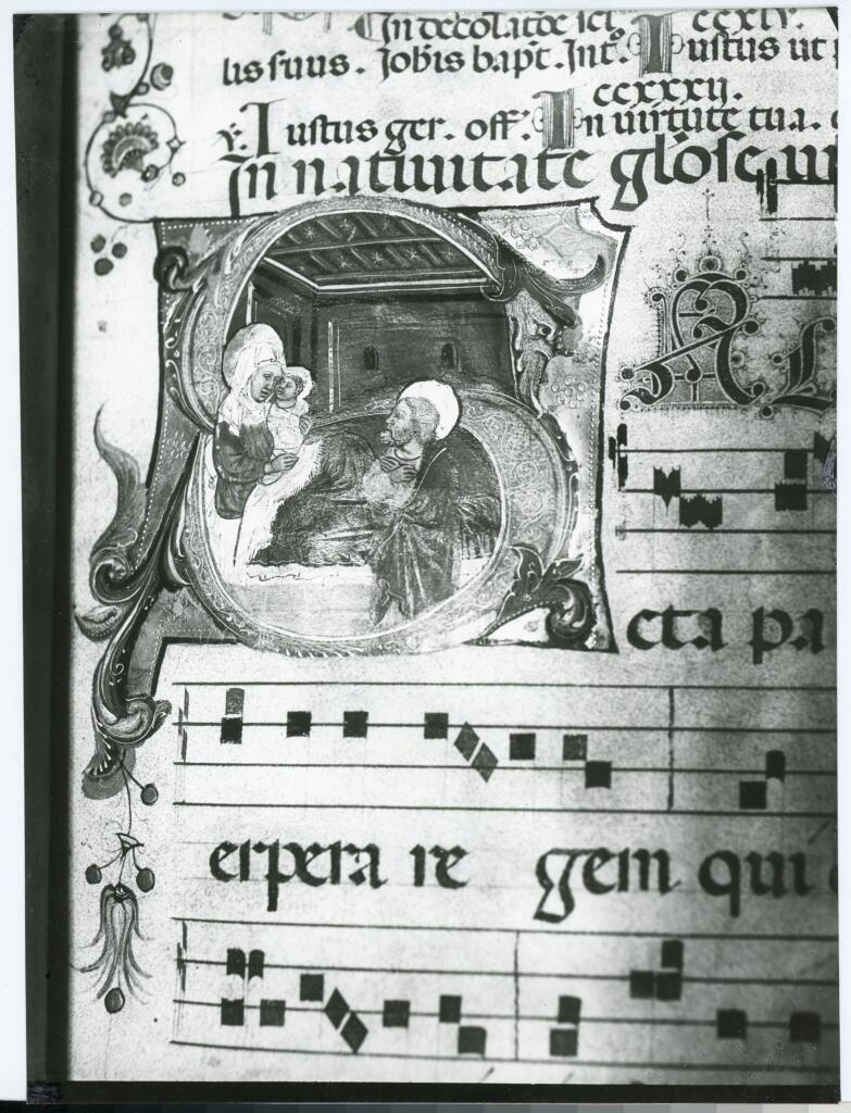 Soprintendenza ai Monumenti, alle Gallerie e alle Antichità di Trieste , Capodistria, ex-Chiesa S. Anna - Graduale proprium et commune, c. 24 , fronte
