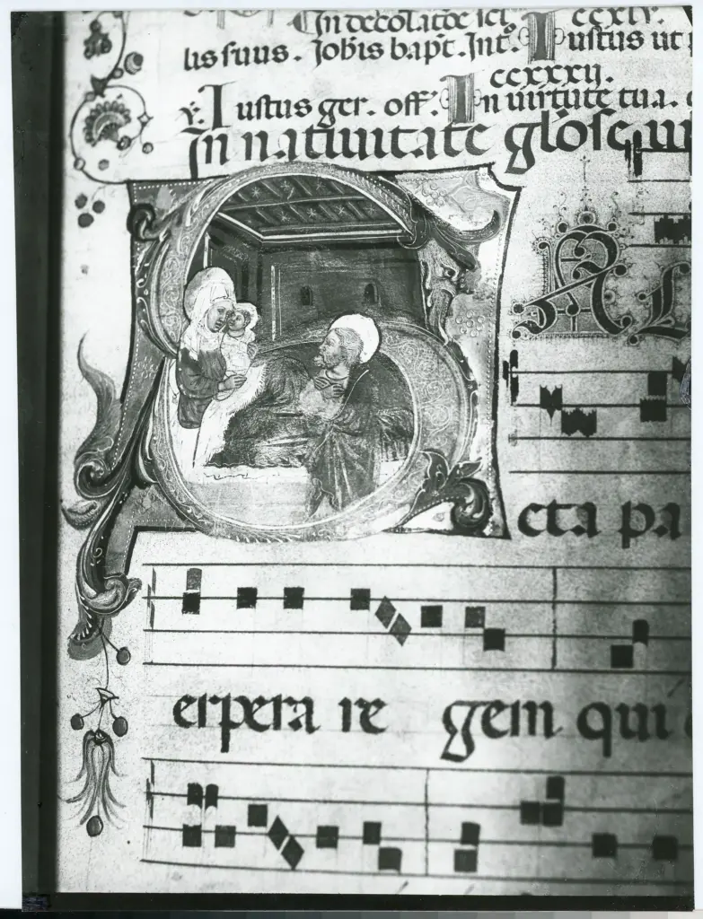 Soprintendenza ai Monumenti, alle Gallerie e alle Antichit&agrave; di Trieste , Capodistria, ex-Chiesa S. Anna - Graduale proprium et commune, c. 24