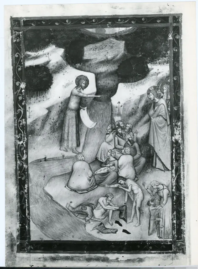 Gabinetto Fotografico della Soprintendenza Speciale per il Patrimonio Storico, Artistico ed Etnoantropologico e per il Polo Museale della città di Firenze , Anonimo - sec. XIV - Parigi, Bibliothèque nationale de France, ms. Français 9561, f. 144v , fronte