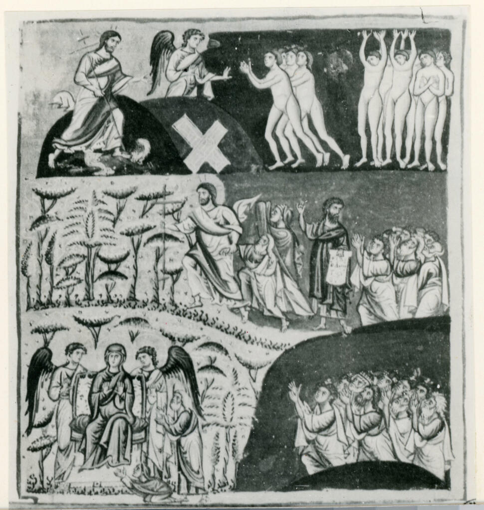 Anonimo , Discesa di Gesù all'Inferno - Vat. gr. 1162 f. 48.v. , fronte