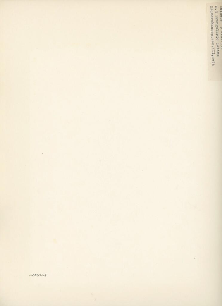 Anonimo , Londra, Coll. C.W. Dyson Perrins - Sotheby 9 dic. 1958 - n. 3 Evangeliario latino - Helmershansen, sec. XII, metà , retro