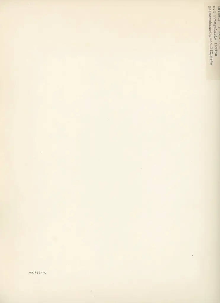 Anonimo , Londra, Coll. C.W. Dyson Perrins - Sotheby 9 dic. 1958 - n. 3 Evangeliario latino - Helmershansen, sec. XII, metà , retro