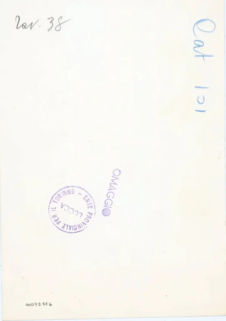 Ente Provinciale per il Turismo - Lucca , Anonimo - sec. XIII - Lucca, Biblioteca Statale, ms. 1942, f. 135v , retro