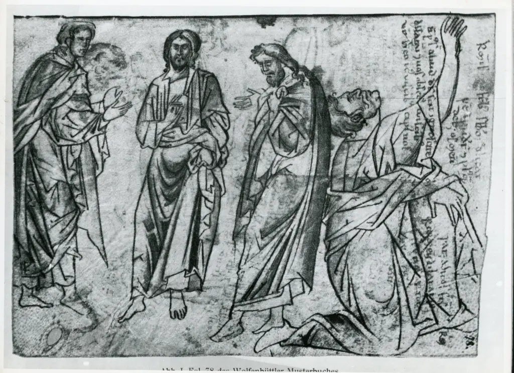 Universit&agrave; di Pisa. Dipartimento di Storia delle Arti , Fol. 78 des Wolfenb&uuml;ttler Musterbuches , fronte