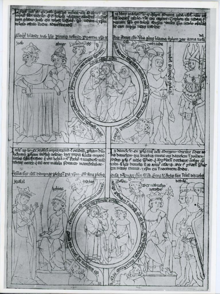 Università di Pisa. Dipartimento di Storia delle Arti , Biblia pauperum. Gefangennahme Christi un Christus vor Pilatus. Stift. St. Florian (Nr. III, 207) , fronte