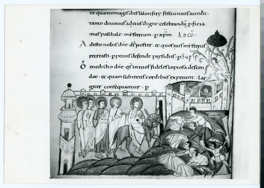 Anonimo , Anonimo sec. XI - sec. XI - Entrata di Cristo in Gerusalemme , fronte