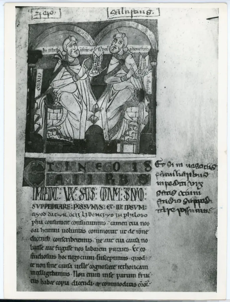 Anonimo , M. T. Ciceronis libri - Ms. 1405 - pag. 12 - XII sec. - Lucca Bibl. Governativa , fronte