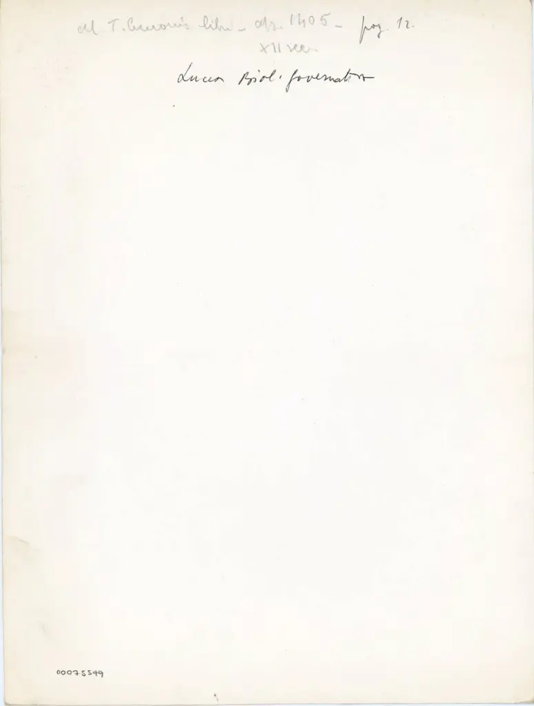 Anonimo , M. T. Ciceronis libri - Ms. 1405 - pag. 12 - XII sec. - Lucca Bibl. Governativa , retro