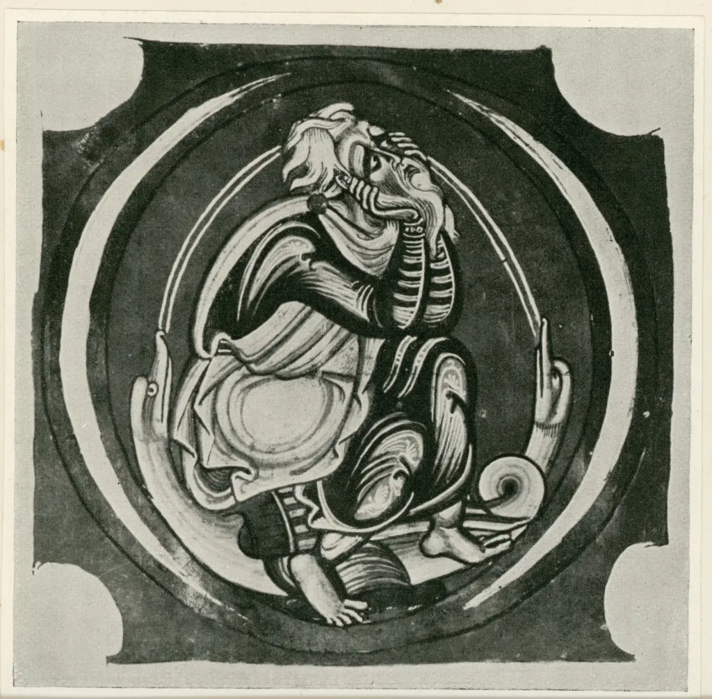 Anonimo sec. XIII , Iniziale O, Iniziale abitata, Naum