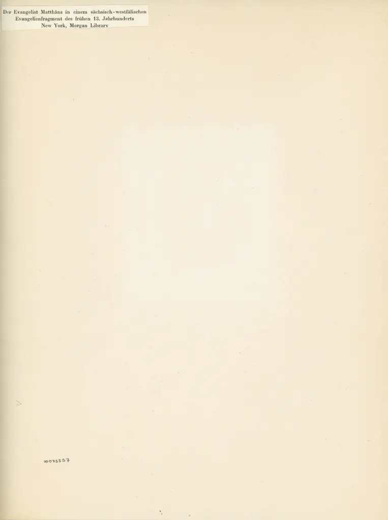 Anonimo , der Evangelist Matth&auml;ns in einem s&auml;chsisch-westf&auml;lischen Evangelienfragment des fr&uuml;hen 13. Jahrhunderts - New York, Public Library , retro