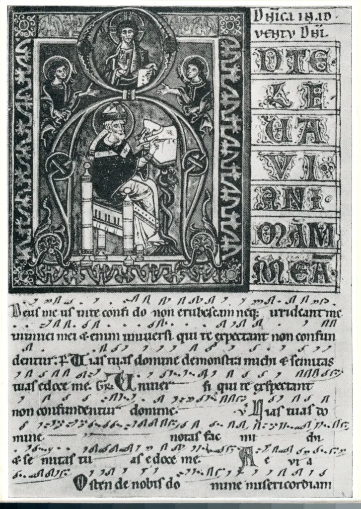 Anonimo , Anonimo - Manoscritto miniato, iniziale A , fronte