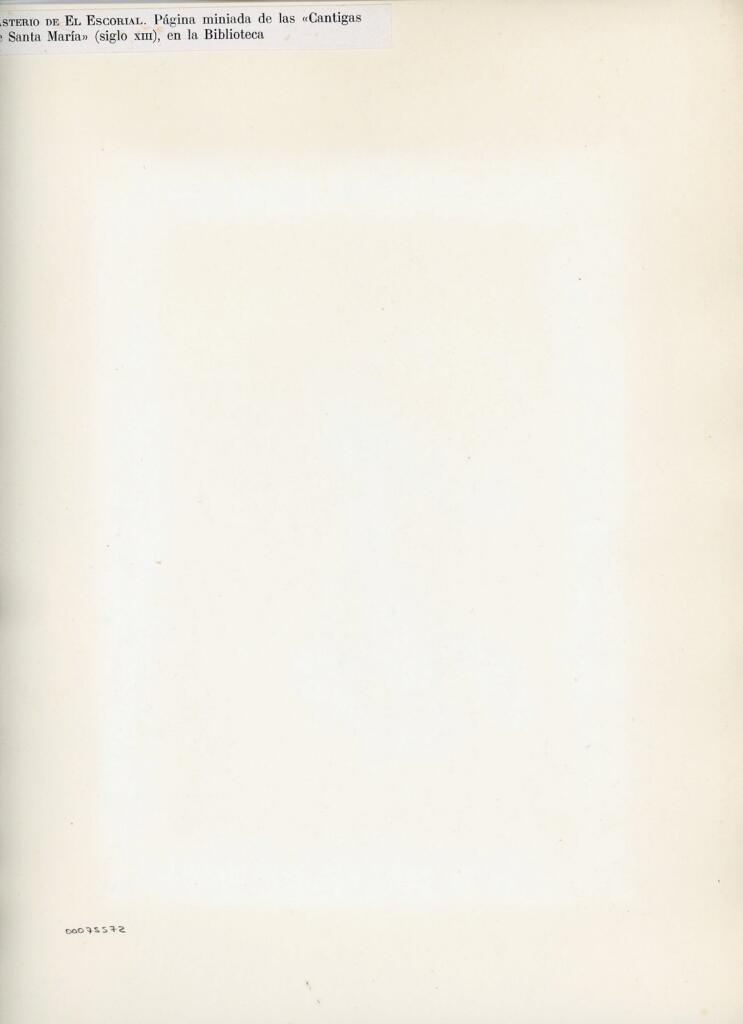Anonimo , Monasterio de El Escorial. Pagina miniada de las "Cantigas de Santa Maria" (siglo XIII), en la Biblioteca , retro
