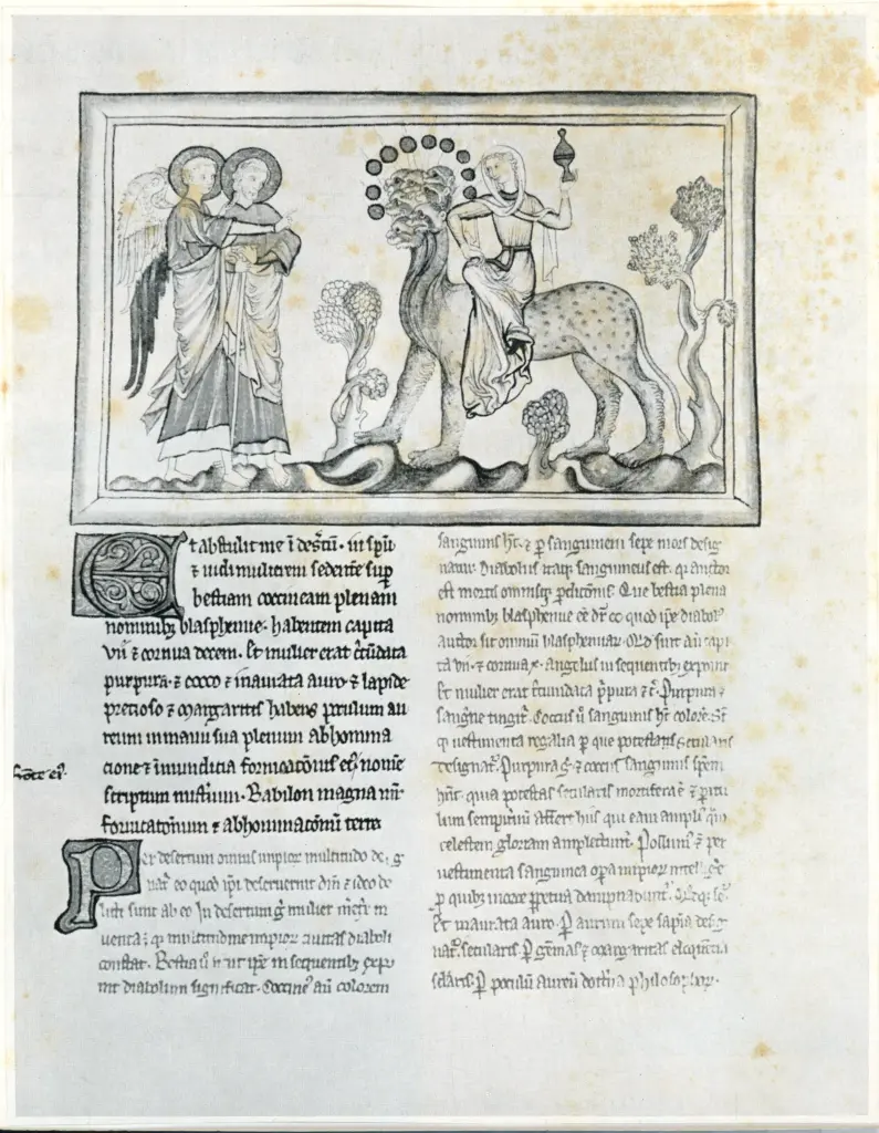 Anonimo , Apokalypse. Manuskript aus der Benediktiner-Abtei von St. Albans. 13. Jahrhundert , fronte