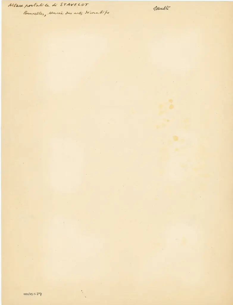 Anonimo , Altare portatile di Stavelot - Bruxelles, Mus&eacute;e des arts d&eacute;coratifs , retro