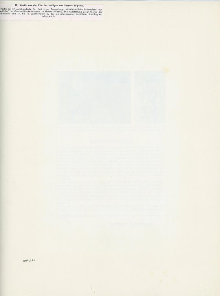 Anonimo , Martin aus der Vita des Heiligen von Severus Sulpitius. , retro