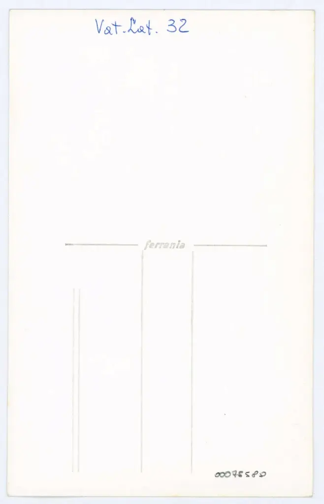 Anonimo , Vat. Lat. 32 , retro