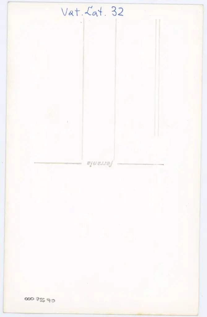 Anonimo , Vat. Lat. 32 , retro