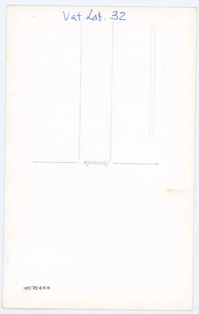 Anonimo , Vat. Lat. 32 , retro